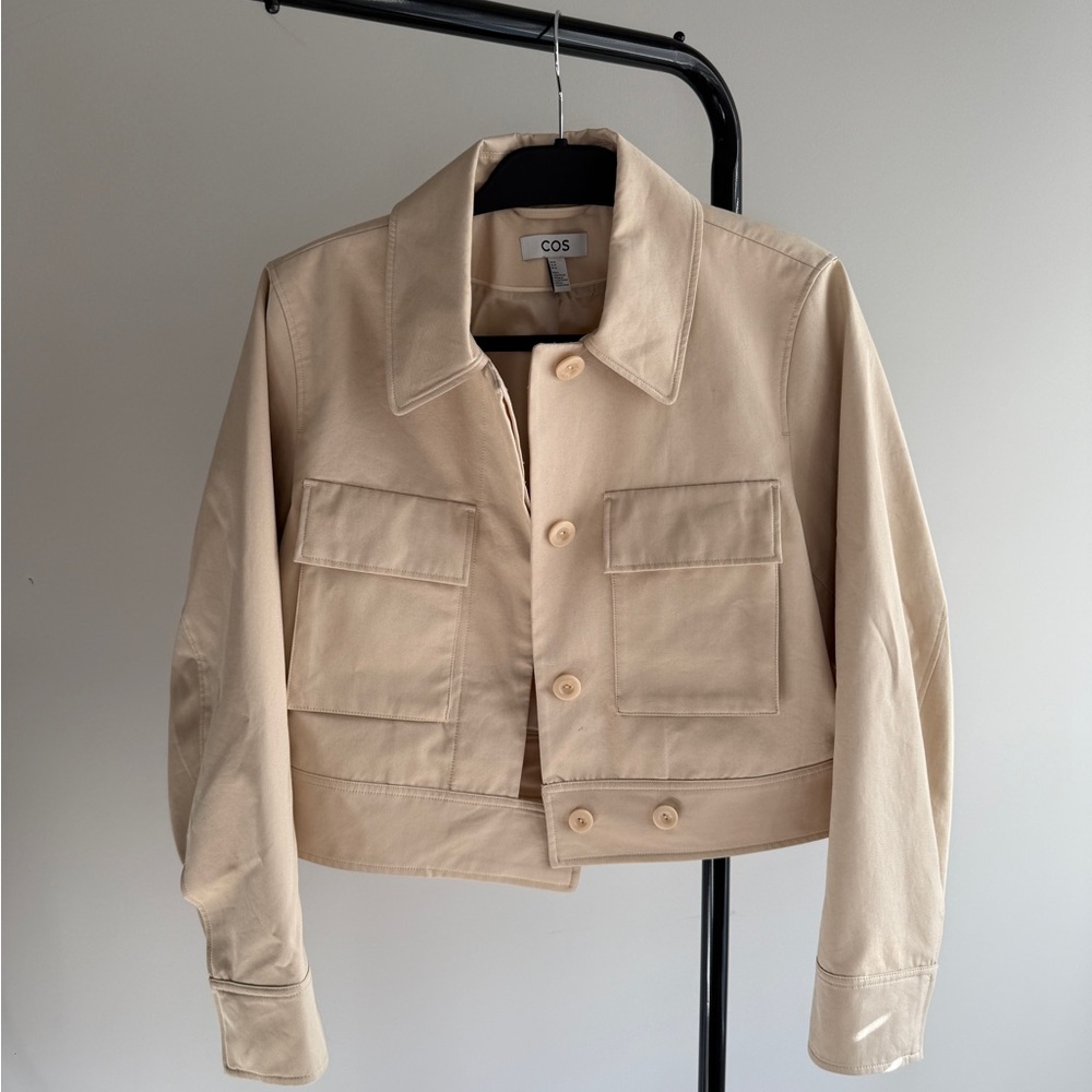 COS Beige Cropped Jacket